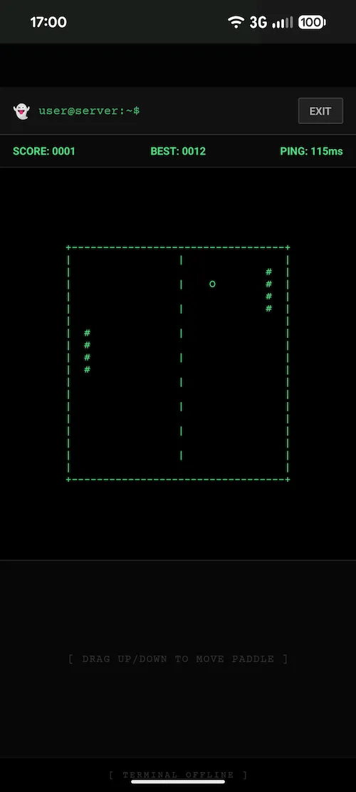 PONG.SH Mini-Game