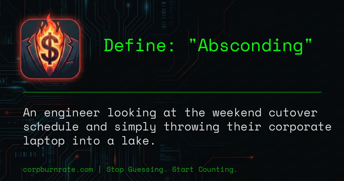 The corporate definition of Absconding