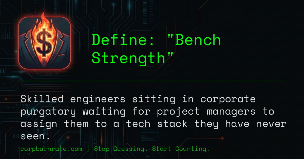 The corporate definition of Bench Strength