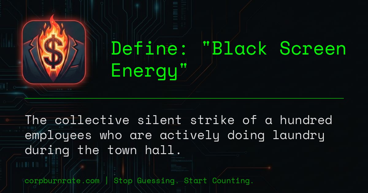 The corporate definition of Black Screen Energy