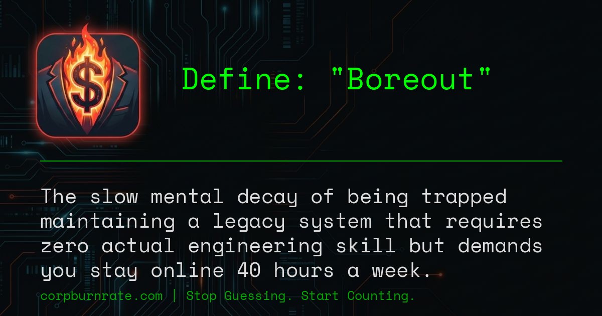 The corporate definition of Boreout