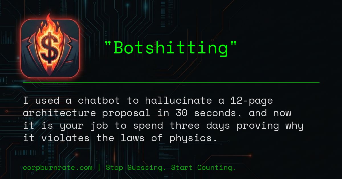 The corporate definition of Botshitting
