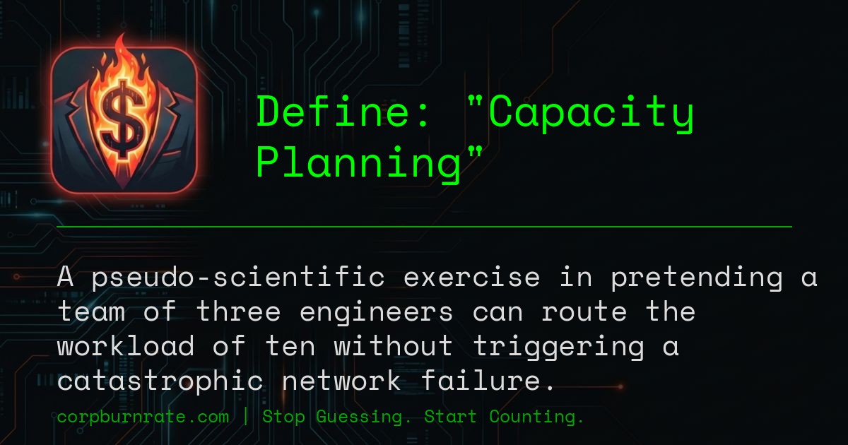 The corporate definition of Capacity Planning