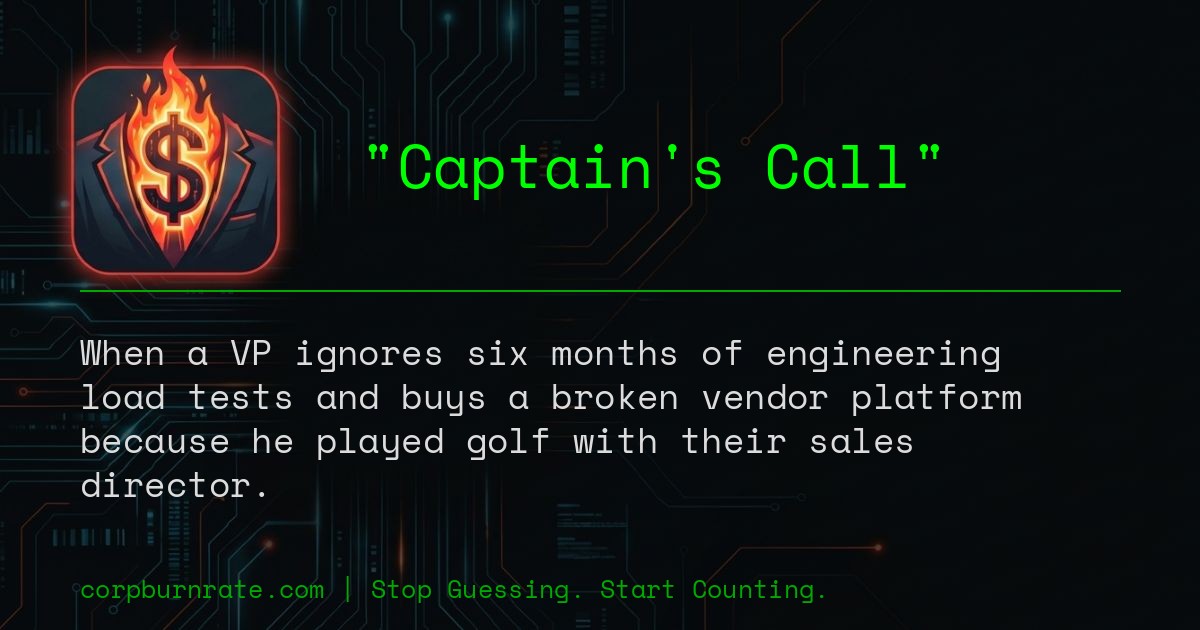 The corporate definition of Captain's Call