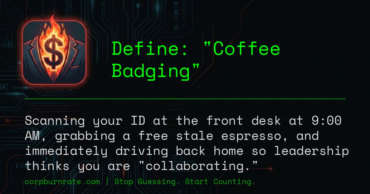 The corporate definition of Coffee Badging