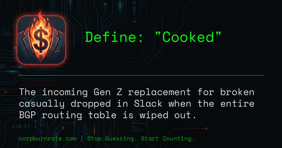 The corporate definition of Cooked