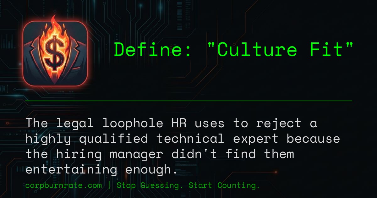 The corporate definition of Culture Fit