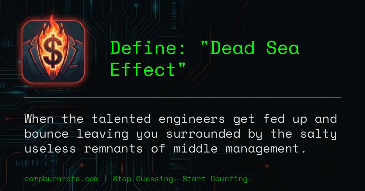 The corporate definition of Dead Sea Effect