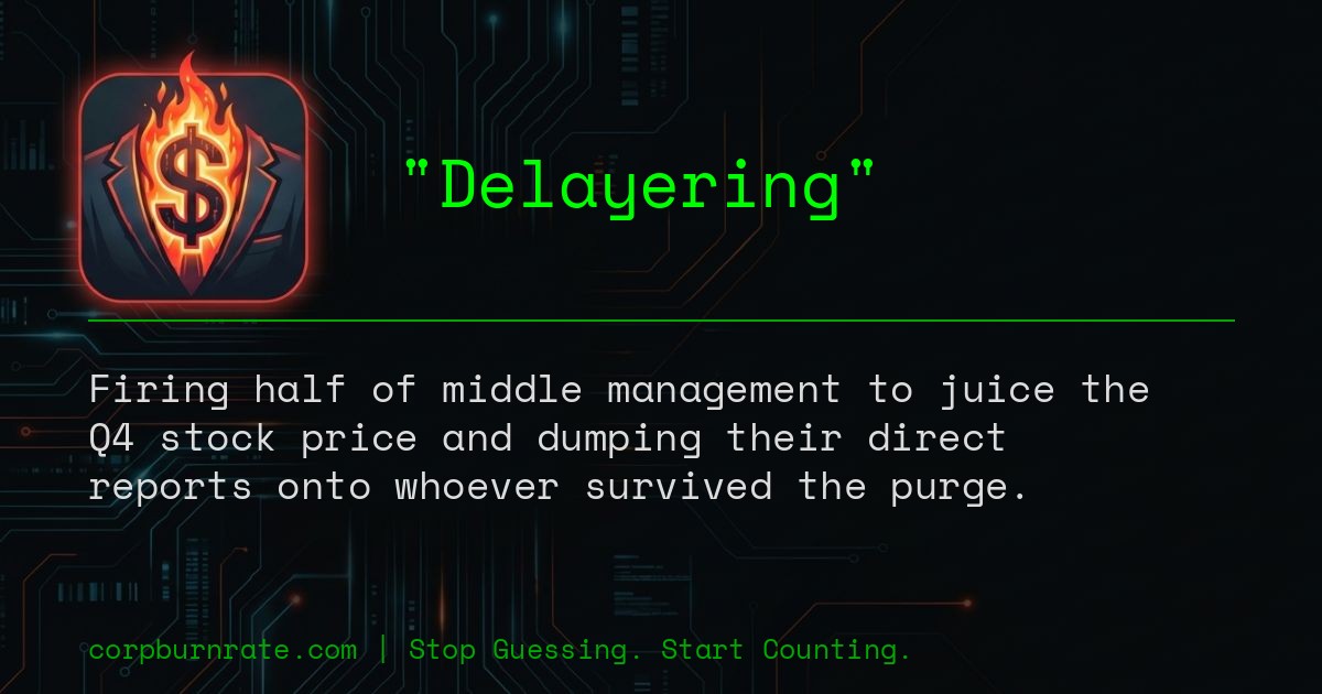 The corporate definition of Delayering