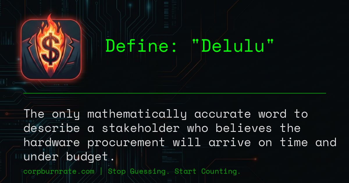 The corporate definition of Delulu