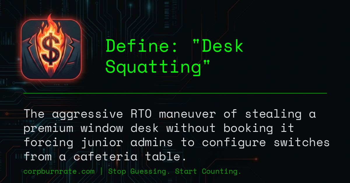 The corporate definition of Desk Squatting