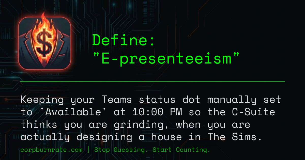 The corporate definition of E-presenteeism