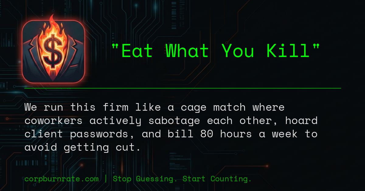 The corporate definition of Eat What You Kill
