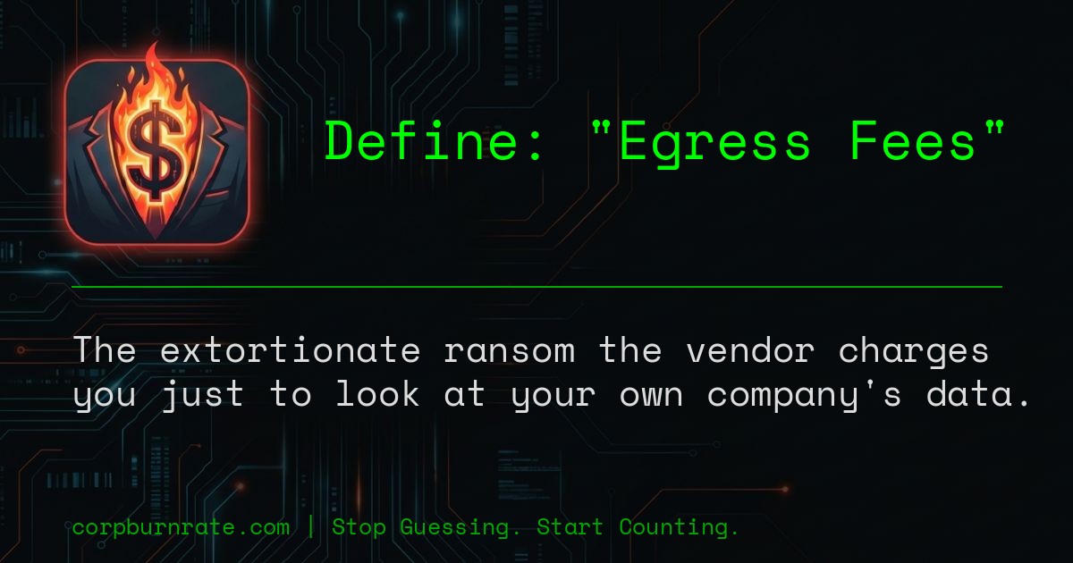 The corporate definition of Egress Fees