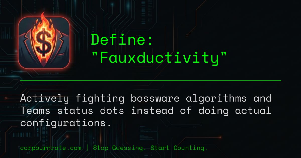 The corporate definition of Fauxductivity