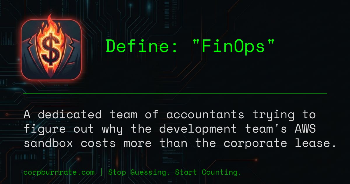 The corporate definition of FinOps