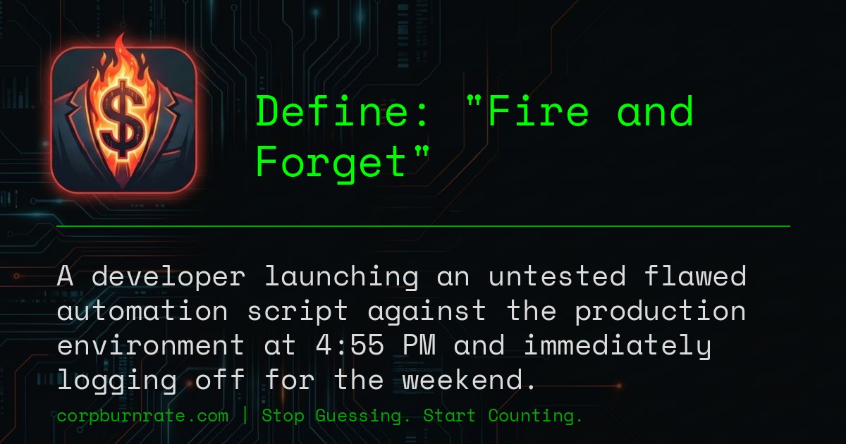 The corporate definition of Fire and Forget