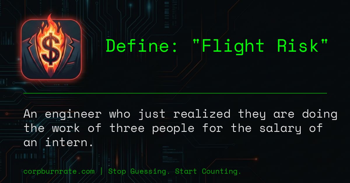 The corporate definition of Flight Risk