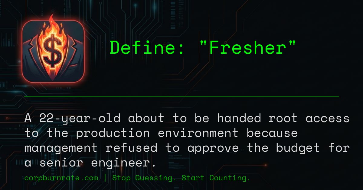 The corporate definition of Fresher