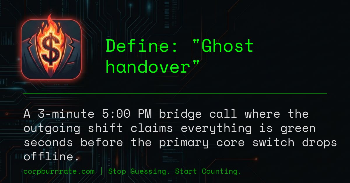 The corporate definition of Ghost handover