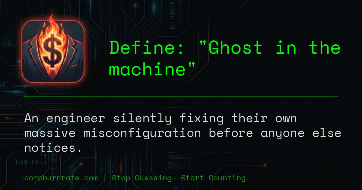 The corporate definition of Ghost in the machine