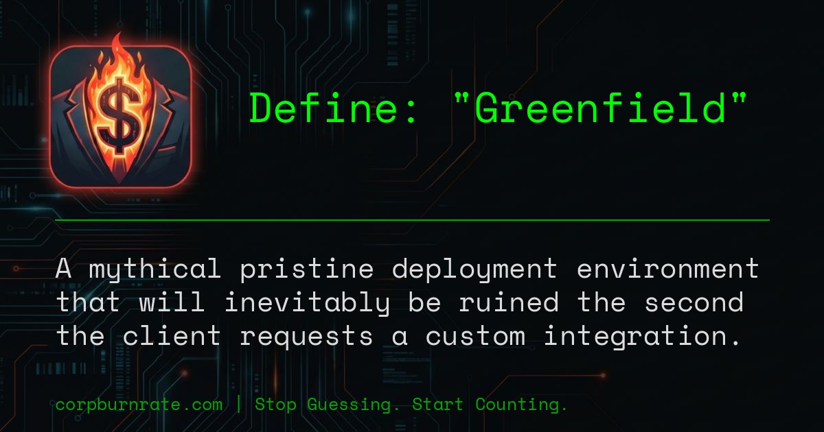 The corporate definition of Greenfield