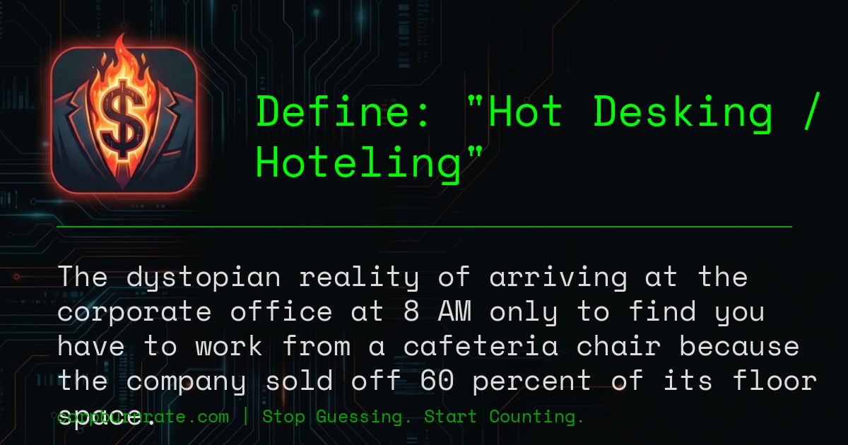 The corporate definition of Hot Desking / Hoteling
