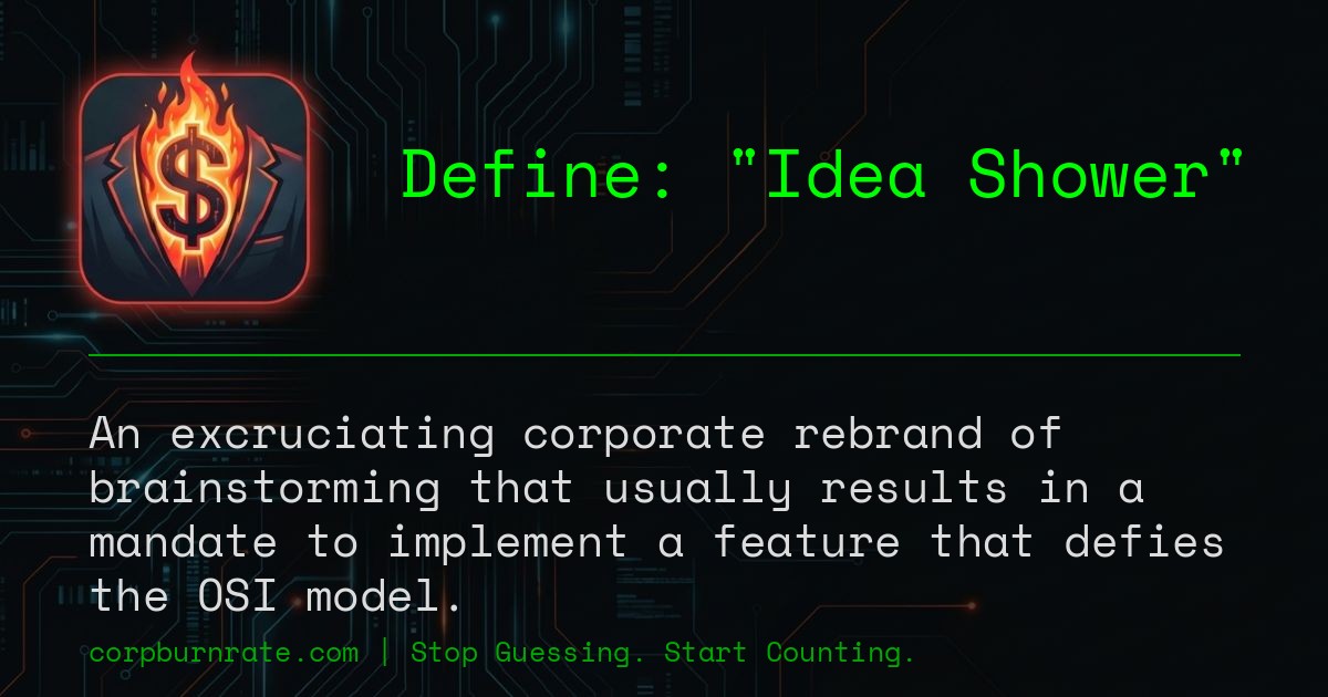 The corporate definition of Idea Shower