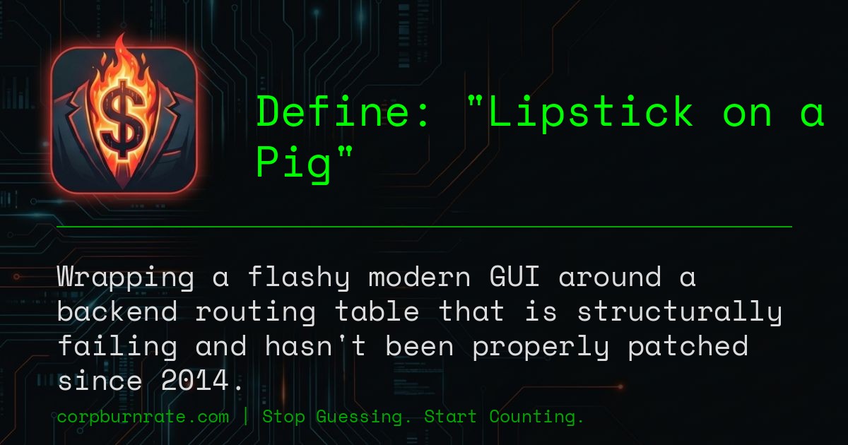 The corporate definition of Lipstick on a Pig