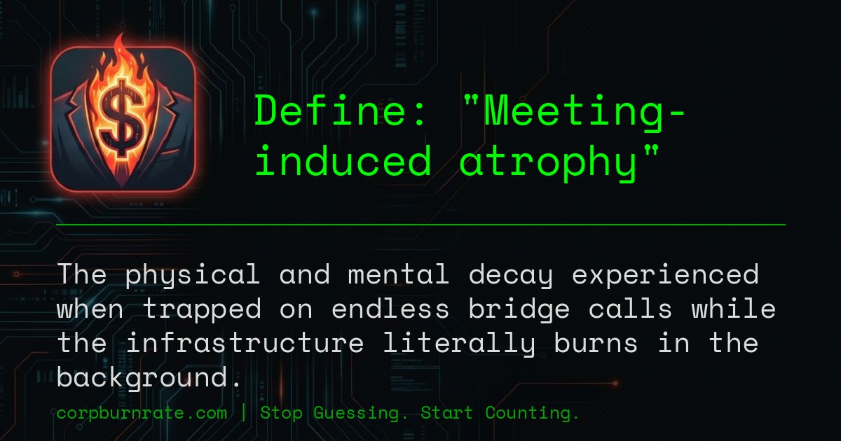 The corporate definition of Meeting-induced atrophy