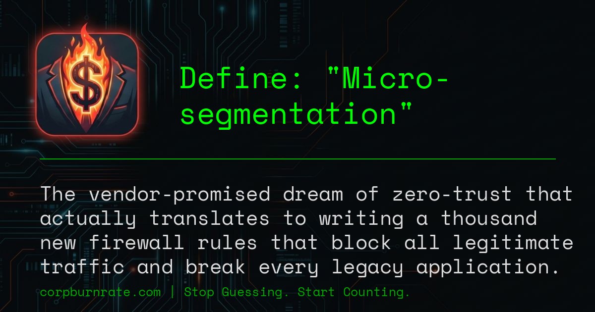 The corporate definition of Micro-segmentation