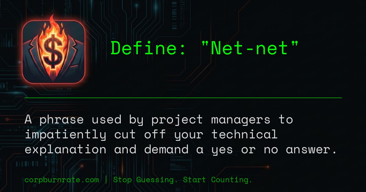 The corporate definition of Net-net
