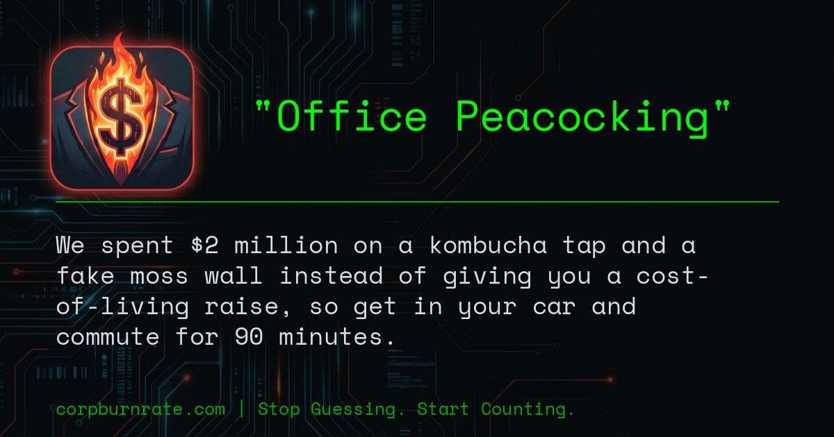 The corporate definition of Office Peacocking