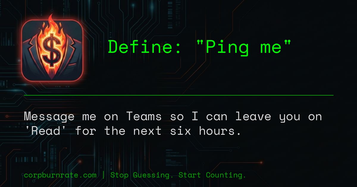 The corporate definition of Ping me