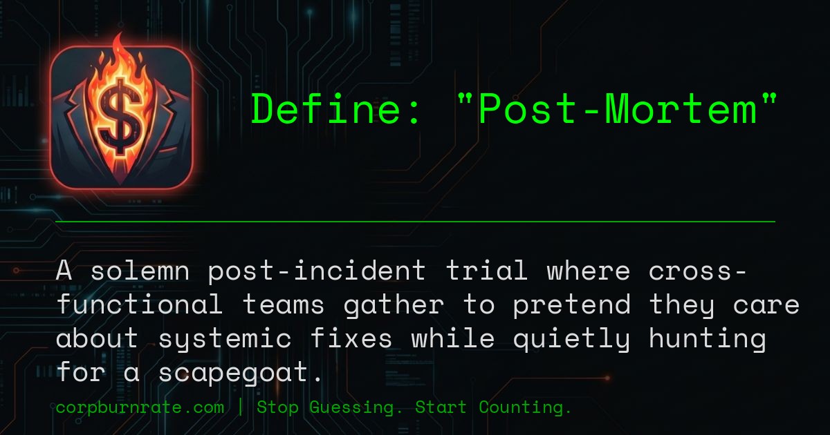 The corporate definition of Post-Mortem