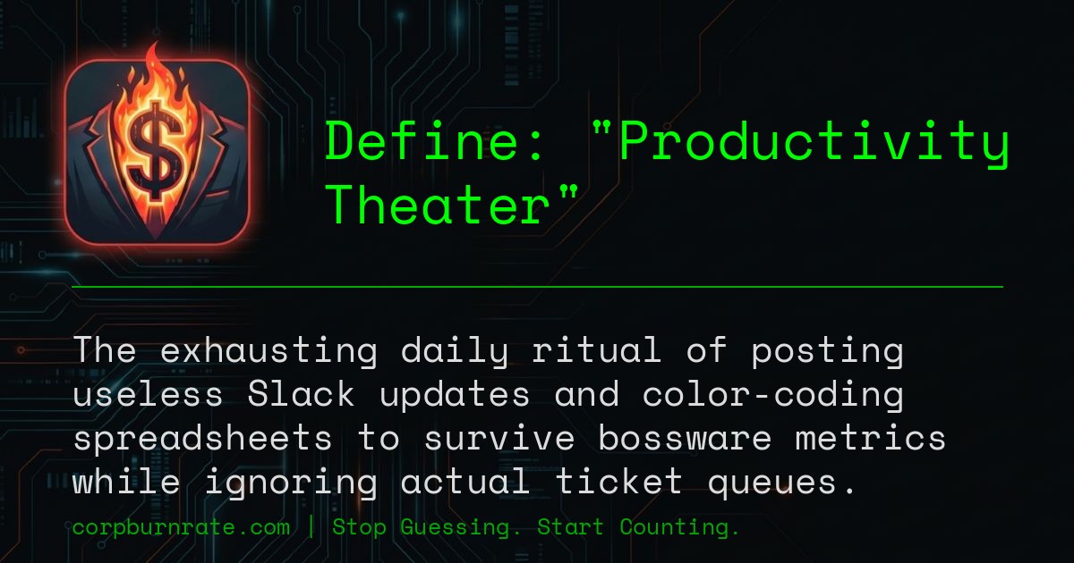 The corporate definition of Productivity Theater