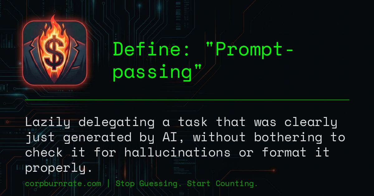 The corporate definition of Prompt-passing