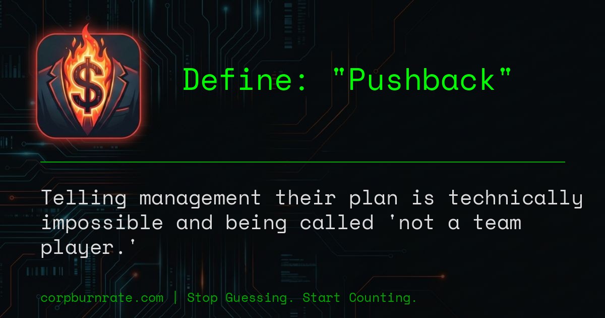 The corporate definition of Pushback