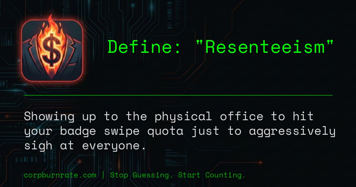 The corporate definition of Resenteeism