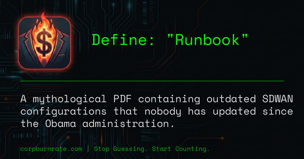The corporate definition of Runbook