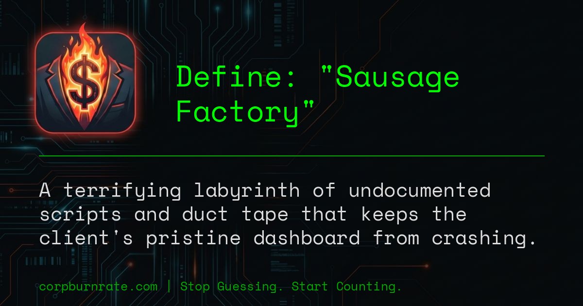 The corporate definition of Sausage Factory