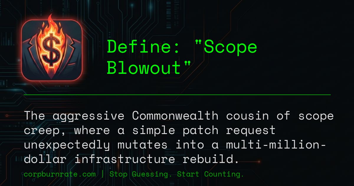 The corporate definition of Scope Blowout