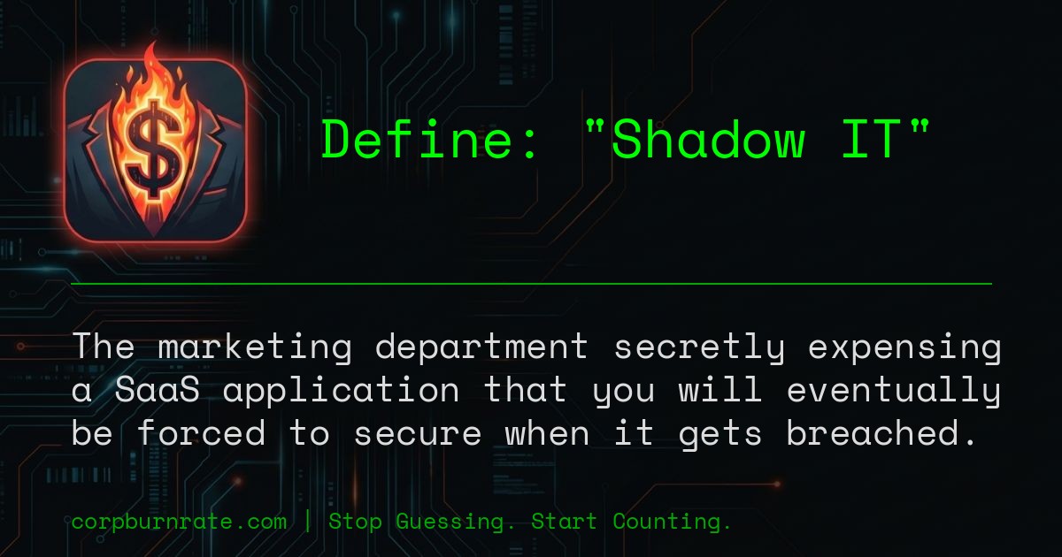 The corporate definition of Shadow IT