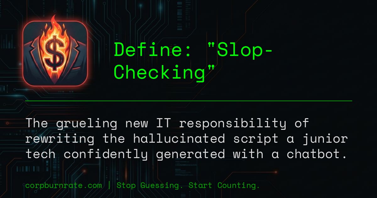 The corporate definition of Slop-Checking