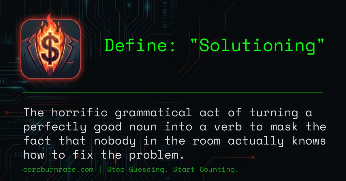 The corporate definition of Solutioning
