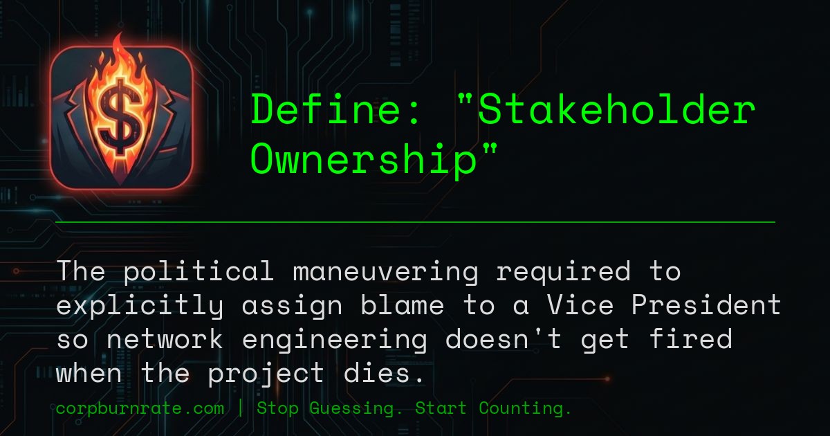 The corporate definition of Stakeholder Ownership