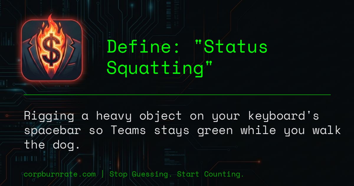 The corporate definition of Status Squatting