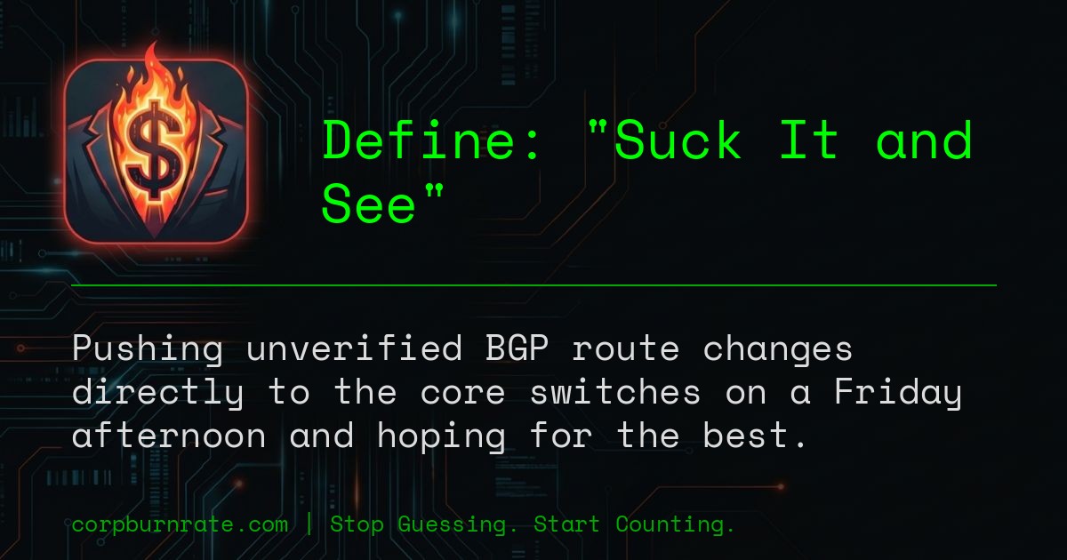 The corporate definition of Suck It and See
