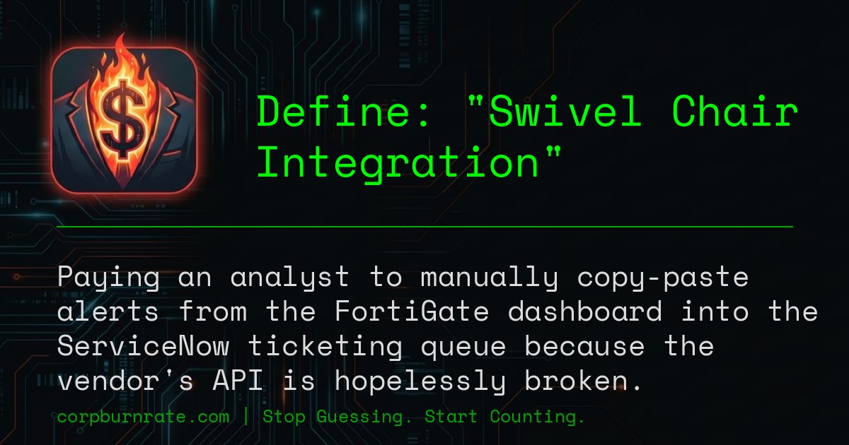 The corporate definition of Swivel Chair Integration