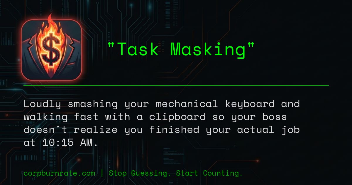 The corporate definition of Task Masking
